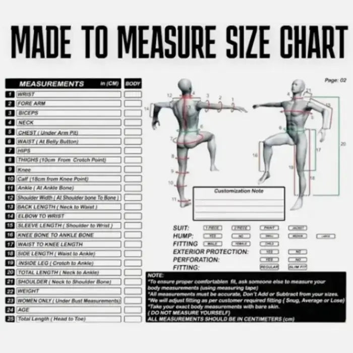 Motorbike Suit Size Chart SC_tutorials