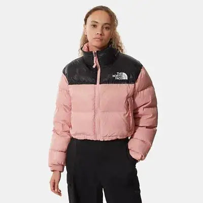 The North Face Pink Warm, Stylish & Durable Women Puffer Jackets Padded Zip Up Quilted Lined Bubble Coat For Winter Cold Weather