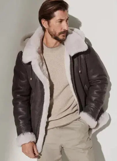 men's shearling coats and jackets shearling sheepskin jacket mens leather biker jacket with fur collar mens hooded fur jacket mens jacket faux fur mens
