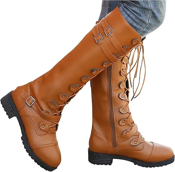 Brown/Black/Dark Brown Women/Men Motorcycle Long Leather Boots Waterproof Motorbike Motorcycle Riding Shoes All Sizes Armored Sports/Touring