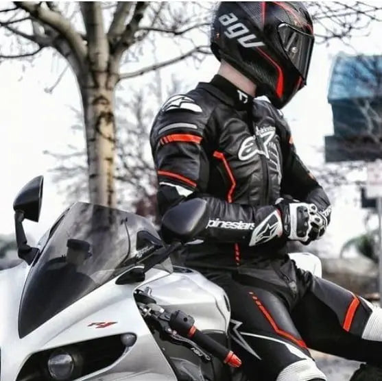 ALPINESTARS Unisex BIKER MOTO GP MOTORBIKE COWHIDE LEATHER RACING SUIT 