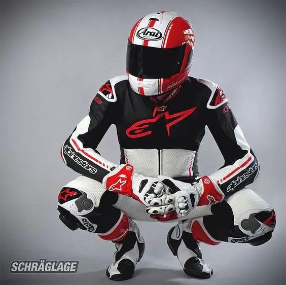 ALPINESTARS Unisex BIKER MOTO GP MOTORBIKE COWHIDE LEATHER SUIT 