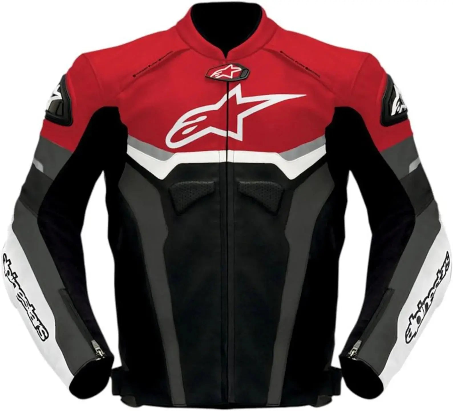 Alpinestars New Men's Handmade Cowhide Motorbike Racing Leather Jacket For Motorcycle Riders