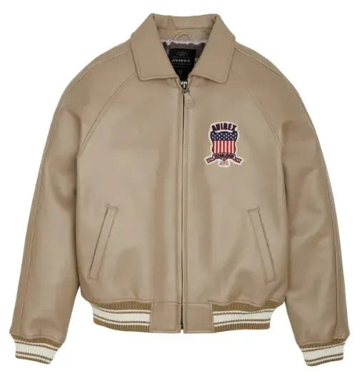Avirex Mink Real Bomber American Flight Jacket Leather Icon Jacket Unisex Men's Ladies