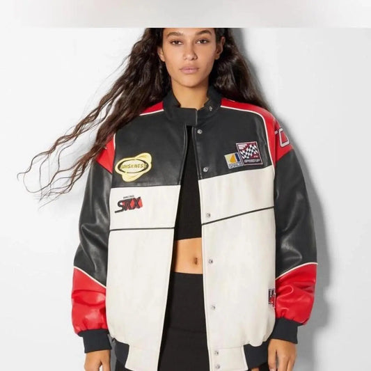 Bomber Red New Men's Handmade Cowhide Motorbike Racing Leather Jacket For Motorcycle Riders