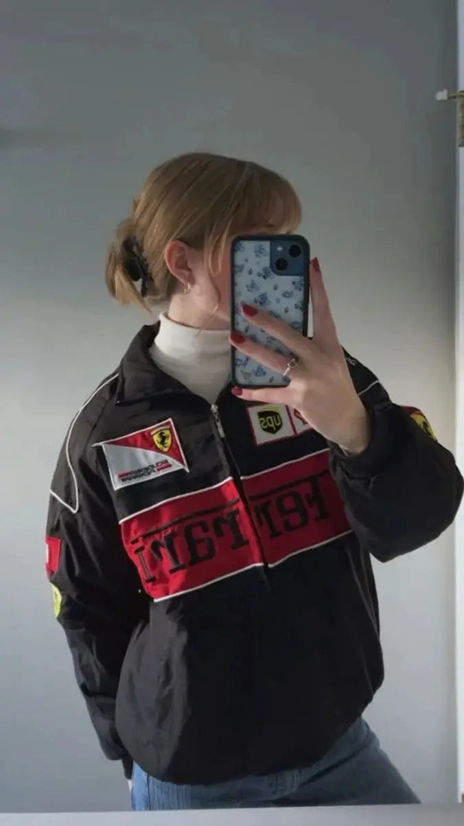 Ferrari Red/Black New Men's Handmade Cowhide Motorbike Racing Leather Jacket For Motorcycle Riders