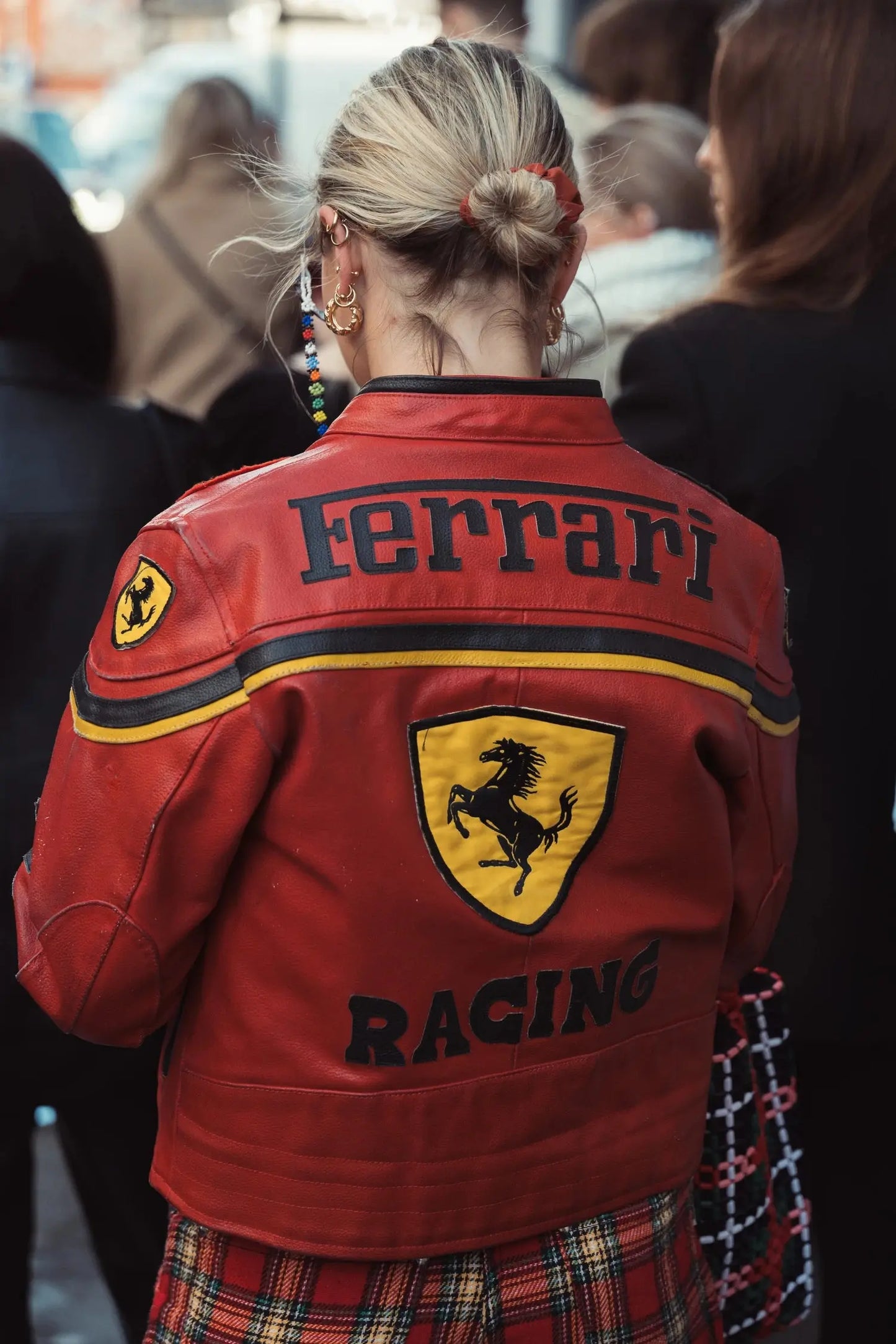 Ferrari Red/Black New Men's Handmade Cowhide Motorbike Racing Leather Jacket For Motorcycle Riders