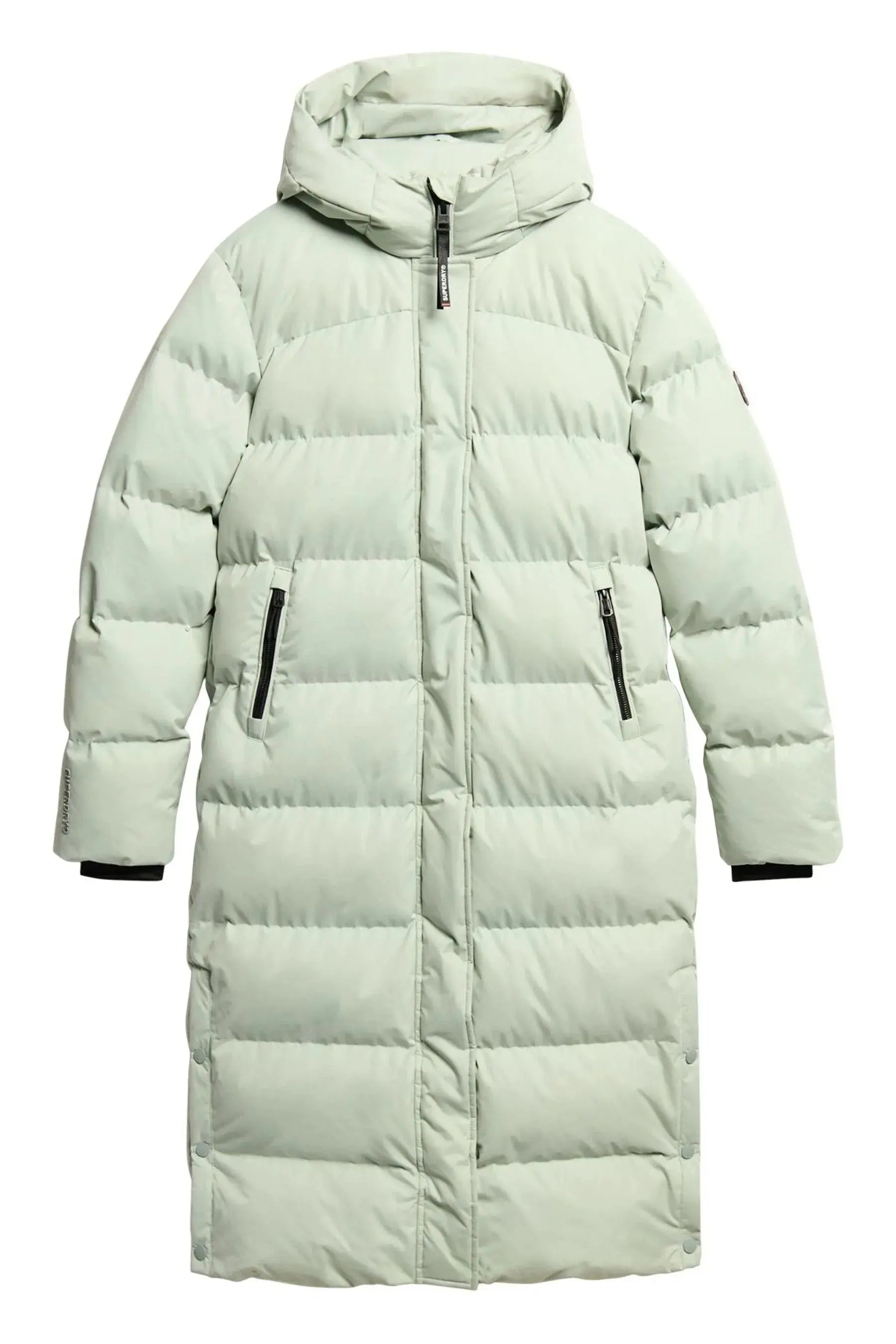 Light Blue Warm, Stylish & Durable Women Long Puffer Jackets Padded Zip Up Quilted Lined Bubble Coat For Winter Cold Weather