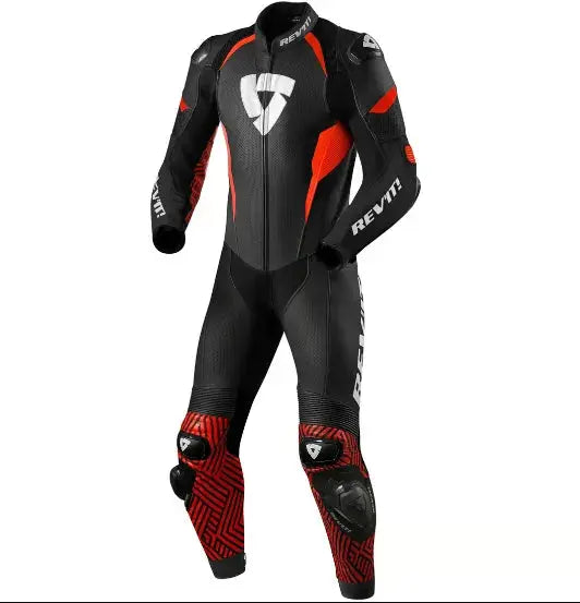 REVIT Unisex BIKER MOTO GP MOTORCYCLE MOTORBIKE COWHIDE LEATHER RACING CE-RATED SUIT Men & Women
