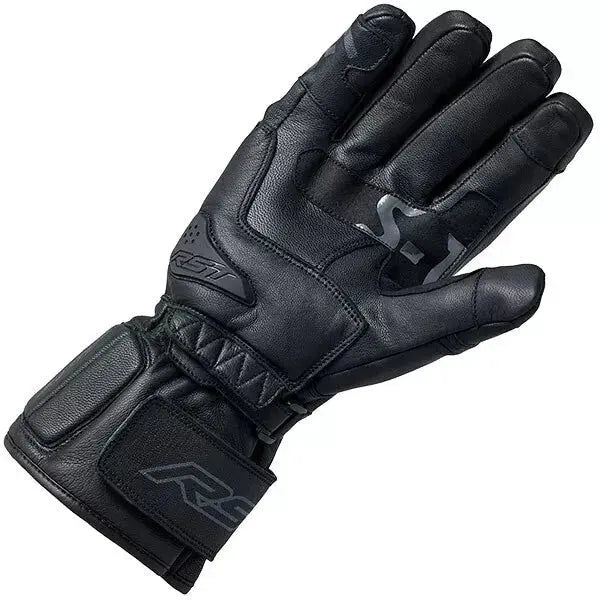 RST Black MOTORCYCLE GLOVES MOTORBIKE TRACK DAYS COWHIDE LEATHER ARMOURED GLOVE For BIKER PROTECTION