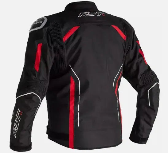 RST New Men's Motorbike Racing Cowhide Leather Jacket Handmade For Motorcycle Riders CE Armoured RED/BLACK