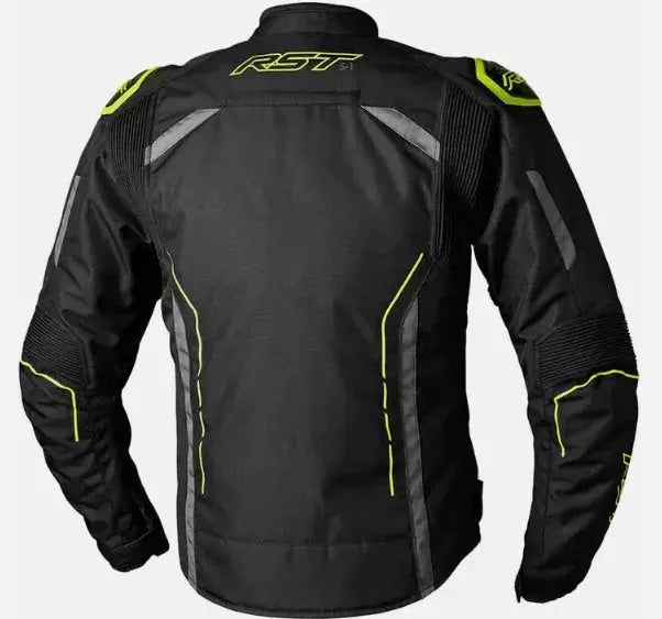RST New Men's Motorbike Racing Cowhide Leather Jacket Handmade For Motorcycle Riders GREEN/BLACK