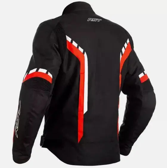 RST New Men's Motorbike Racing Cowhide Leather Jacket Handmade For Motorcycle Riders RED/BLACK