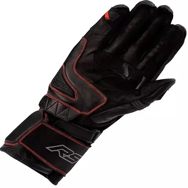 RST Red MOTORCYCLE GLOVES MOTORBIKE TRACK DAYS COWHIDE LEATHER ARMOURED GLOVE For BIKER PROTECTION