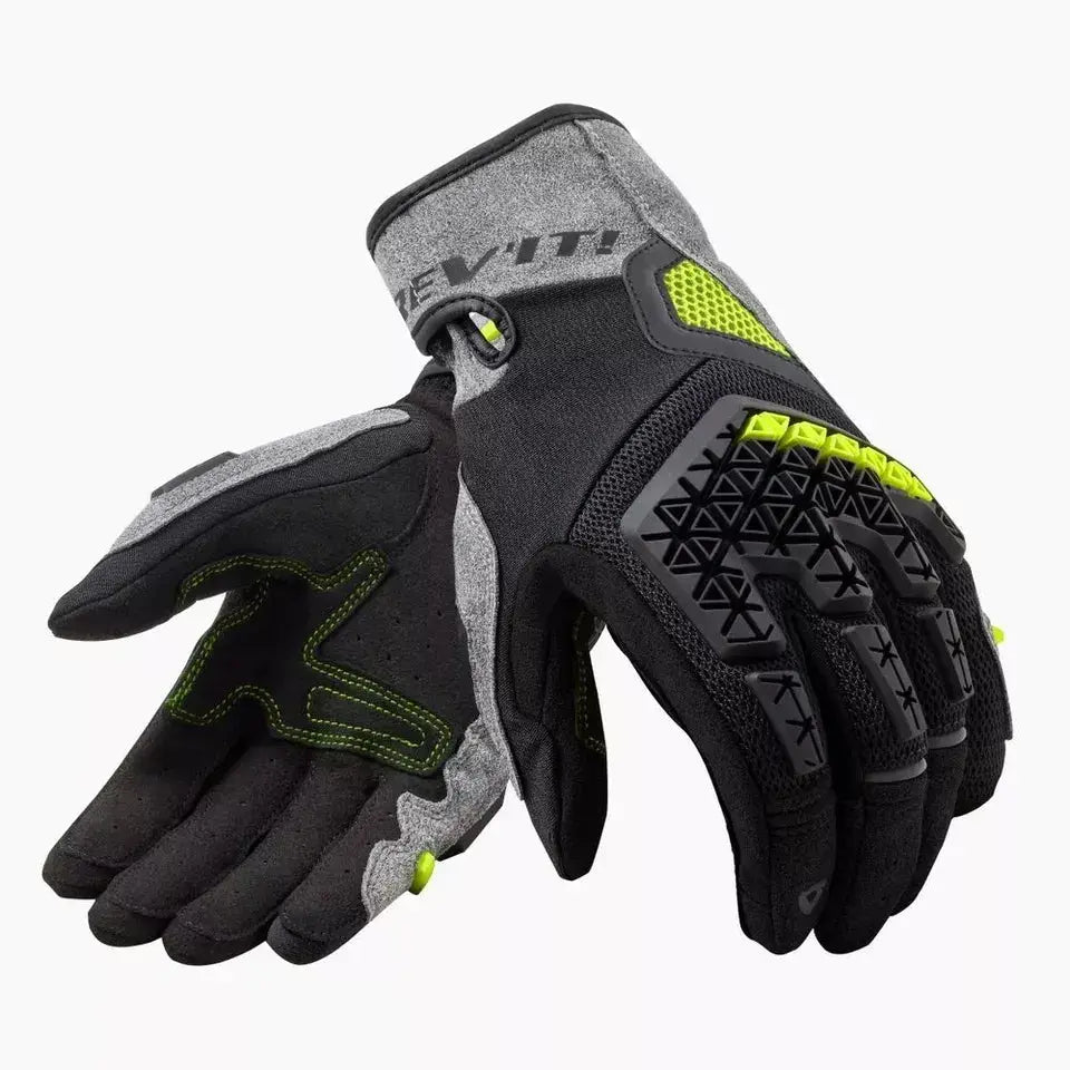 Rev'it White/Grey MOTORCYCLE GLOVES MOTORBIKE TRACK DAYS COWHIDE LEATHER ARMOURED GLOVE For BIKER PROTECTION