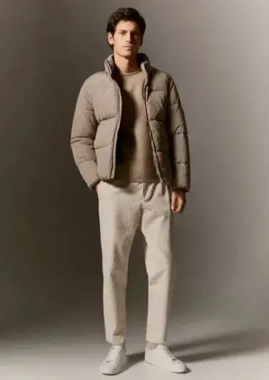 Warm, Stylish & Durable Unisex Padded Puffer Jackets Zip Up Quilted Lined Bubble Coat For Winter Cold Weather