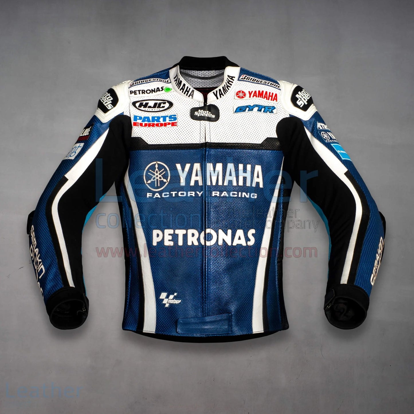 YAMAHA Blue New Men's Handmade Cowhide Motorbike Racing Leather Jacket For Motorcycle Riders