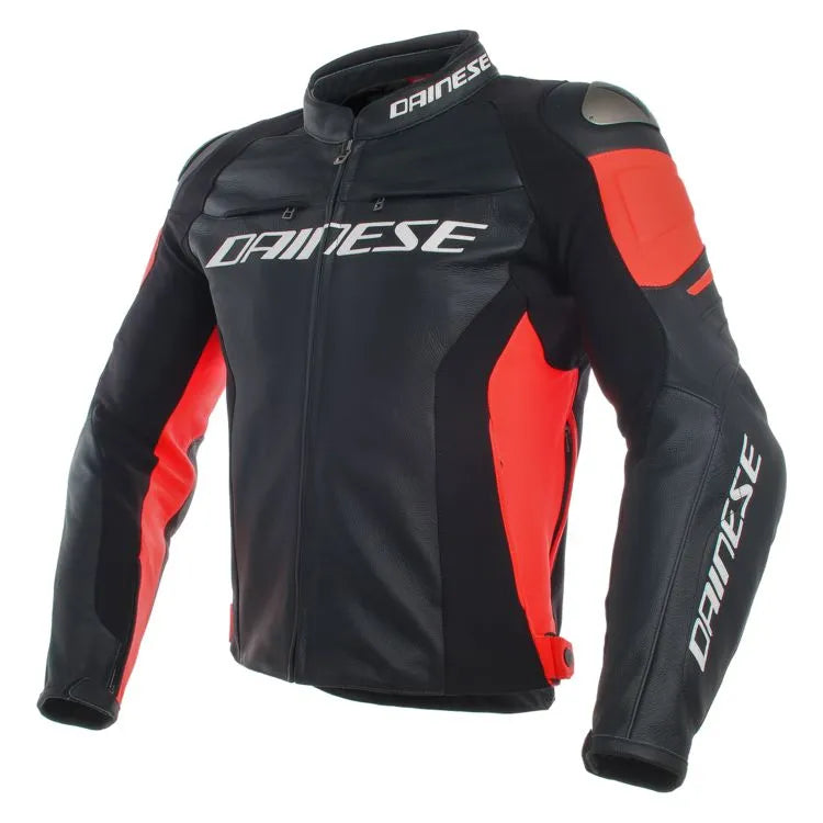 DAINESE Black/Red New Men's Handmade Cowhide Motorbike Racing Leather Jacket For Motorcycle Riders