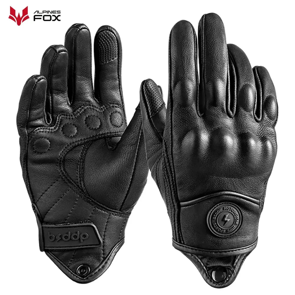 Pink/Black MOTORCYCLE GLOVES MOTORBIKE TRACK DAYS COWHIDE LEATHER ARMOURED GLOVE For BIKER PROTECTION